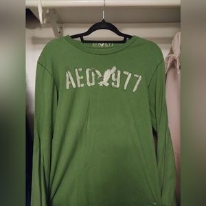 Green Men's long sleeve shirt.